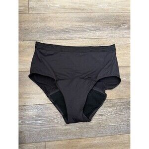 Thinx Black Seamless High-Waist Bikini Panties Sz 1X